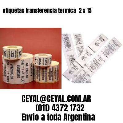 etiquetas transferencia termica  2 x 15