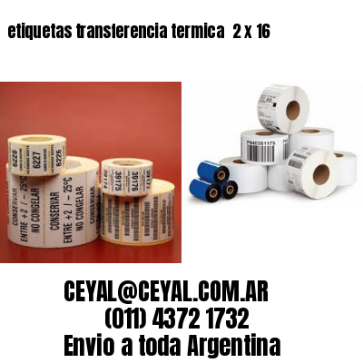 etiquetas transferencia termica  2 x 16