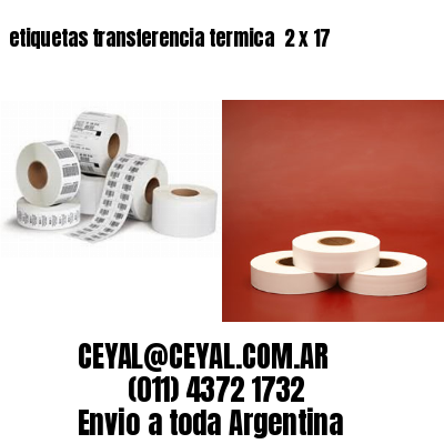 etiquetas transferencia termica  2 x 17