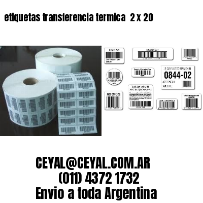 etiquetas transferencia termica  2 x 20