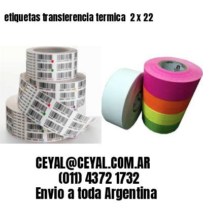 etiquetas transferencia termica  2 x 22