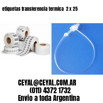 etiquetas transferencia termica  2 x 25