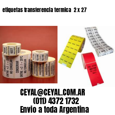 etiquetas transferencia termica  2 x 27
