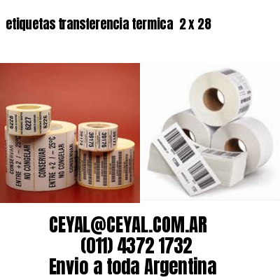 etiquetas transferencia termica  2 x 28