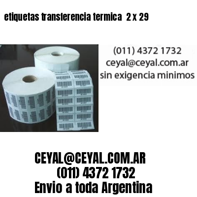 etiquetas transferencia termica  2 x 29