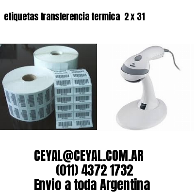 etiquetas transferencia termica  2 x 31