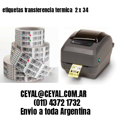 etiquetas transferencia termica  2 x 34