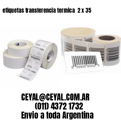 etiquetas transferencia termica  2 x 35
