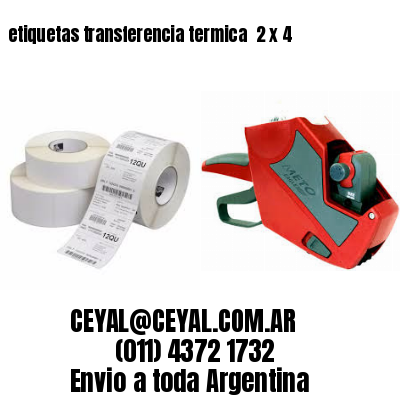 etiquetas transferencia termica  2 x 4