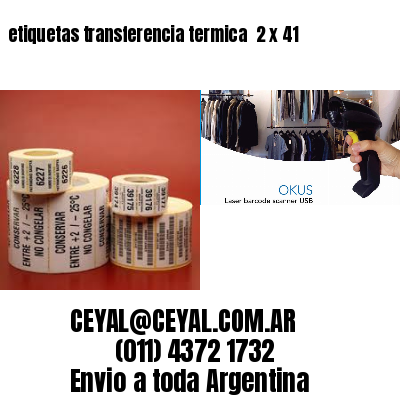 etiquetas transferencia termica  2 x 41