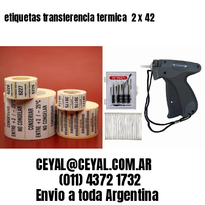 etiquetas transferencia termica  2 x 42