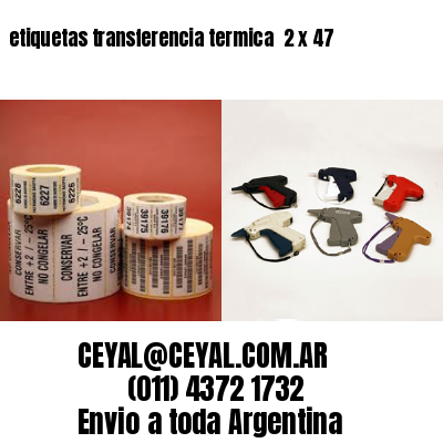 etiquetas transferencia termica  2 x 47