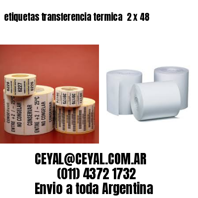 etiquetas transferencia termica  2 x 48
