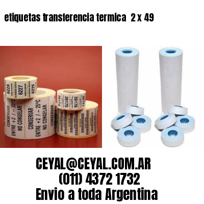 etiquetas transferencia termica  2 x 49