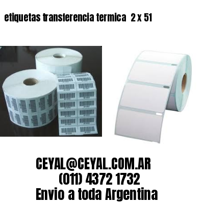 etiquetas transferencia termica  2 x 51