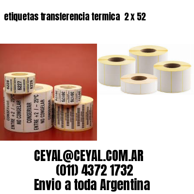 etiquetas transferencia termica  2 x 52