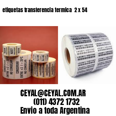 etiquetas transferencia termica  2 x 54