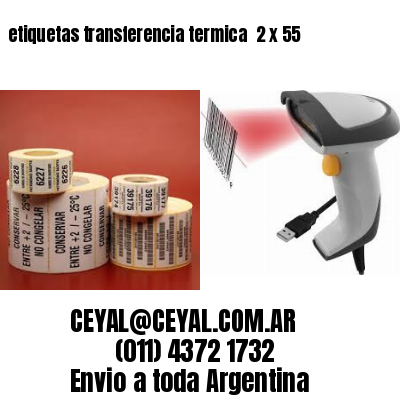 etiquetas transferencia termica  2 x 55