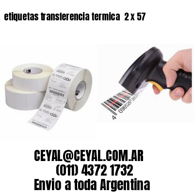 etiquetas transferencia termica  2 x 57