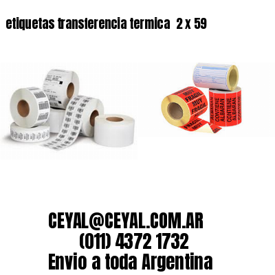 etiquetas transferencia termica  2 x 59