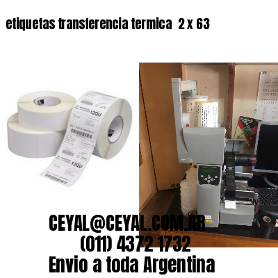 etiquetas transferencia termica  2 x 63
