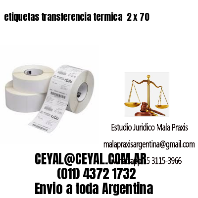 etiquetas transferencia termica  2 x 70