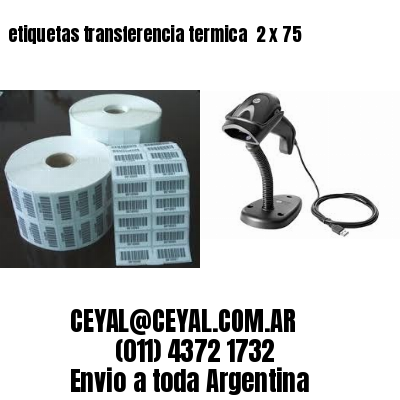 etiquetas transferencia termica  2 x 75
