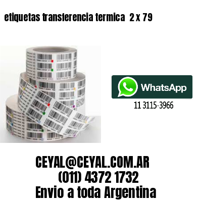 etiquetas transferencia termica  2 x 79