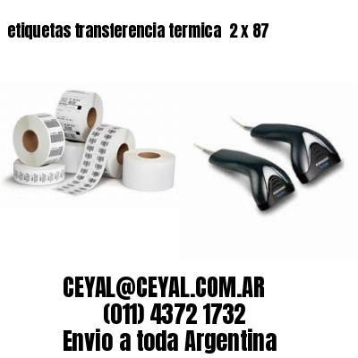 etiquetas transferencia termica  2 x 87