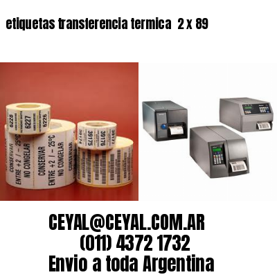 etiquetas transferencia termica  2 x 89