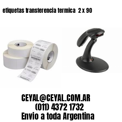 etiquetas transferencia termica  2 x 90