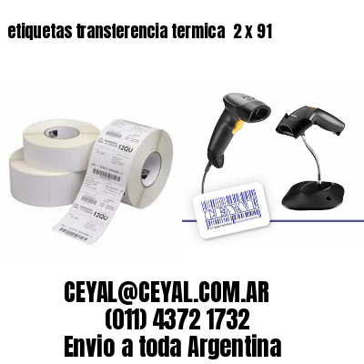 etiquetas transferencia termica  2 x 91