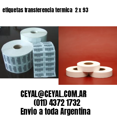etiquetas transferencia termica  2 x 93