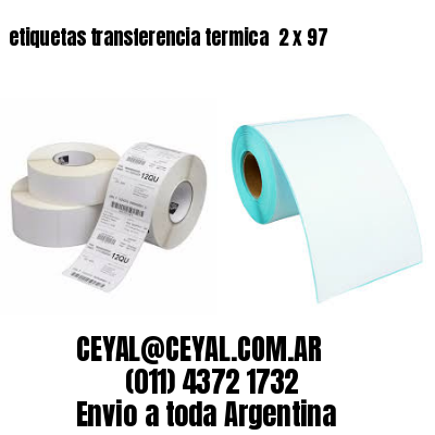 etiquetas transferencia termica  2 x 97