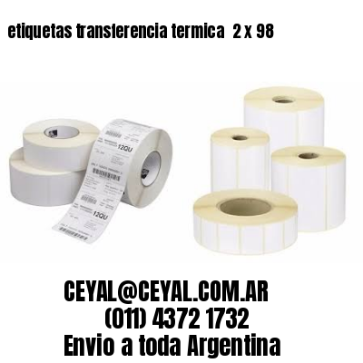 etiquetas transferencia termica  2 x 98