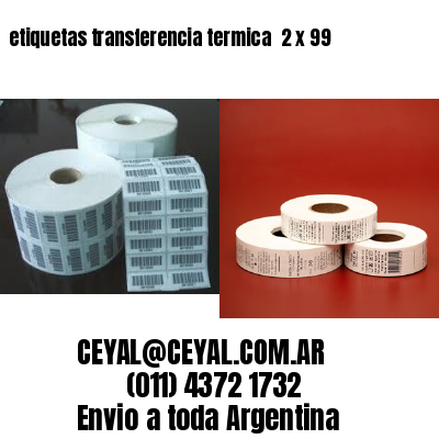 etiquetas transferencia termica  2 x 99