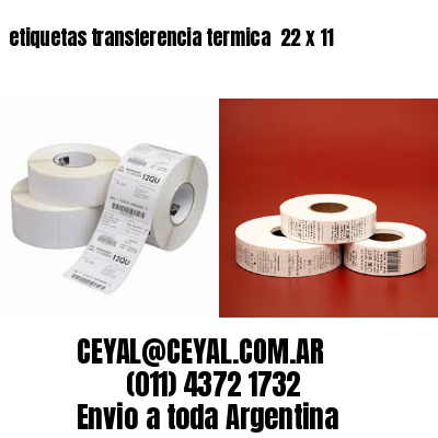 etiquetas transferencia termica  22 x 11