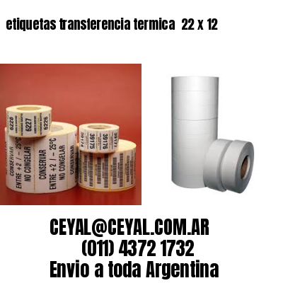 etiquetas transferencia termica  22 x 12