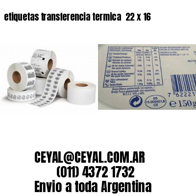 etiquetas transferencia termica  22 x 16