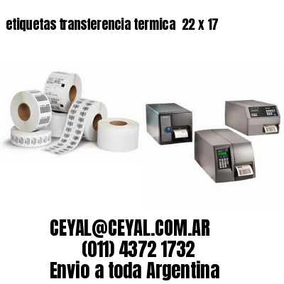 etiquetas transferencia termica  22 x 17