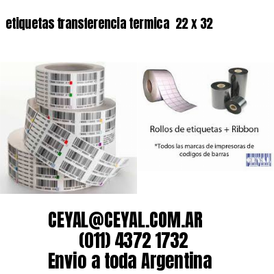 etiquetas transferencia termica  22 x 32