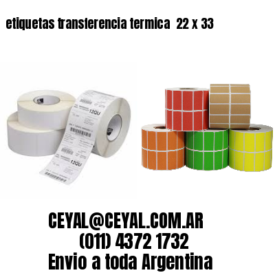 etiquetas transferencia termica  22 x 33