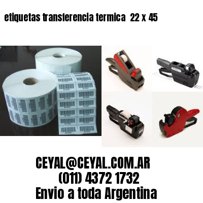 etiquetas transferencia termica  22 x 45