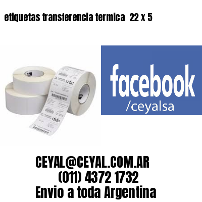etiquetas transferencia termica  22 x 5