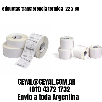 etiquetas transferencia termica  22 x 68