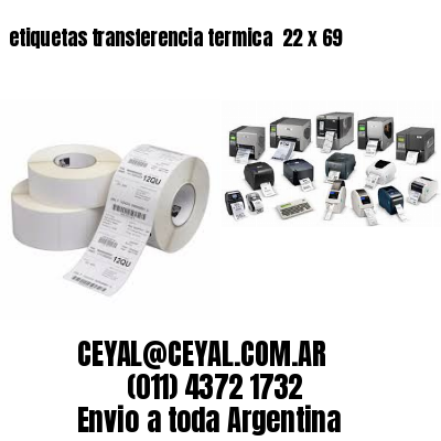 etiquetas transferencia termica  22 x 69
