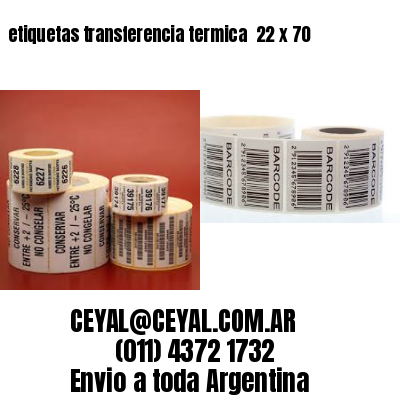 etiquetas transferencia termica  22 x 70