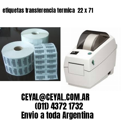 etiquetas transferencia termica  22 x 71