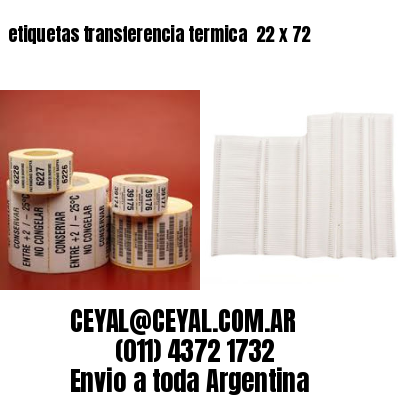 etiquetas transferencia termica  22 x 72