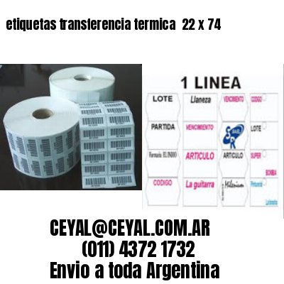 etiquetas transferencia termica  22 x 74